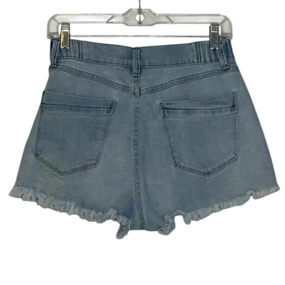 Sincerely Jules blue cut out high waist shorts size 29 - Picture 7 of 8